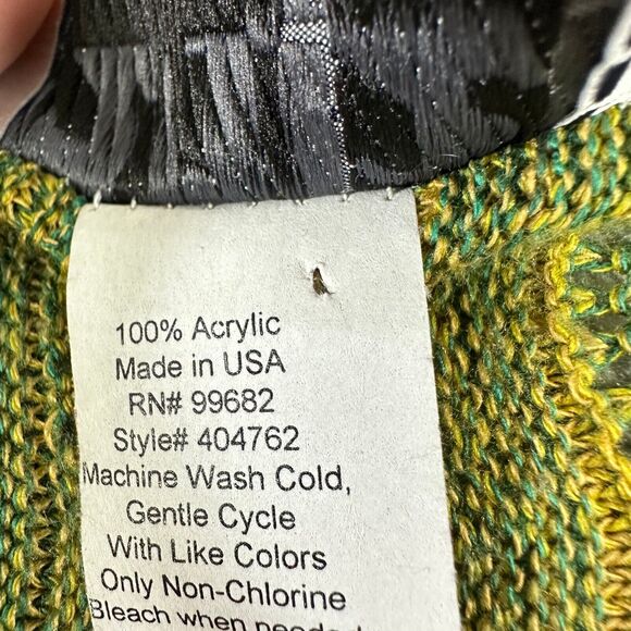 212 New York Size M Womens Blue and Green Dolman Sleeve Crochet Top - Picture 5 of 7